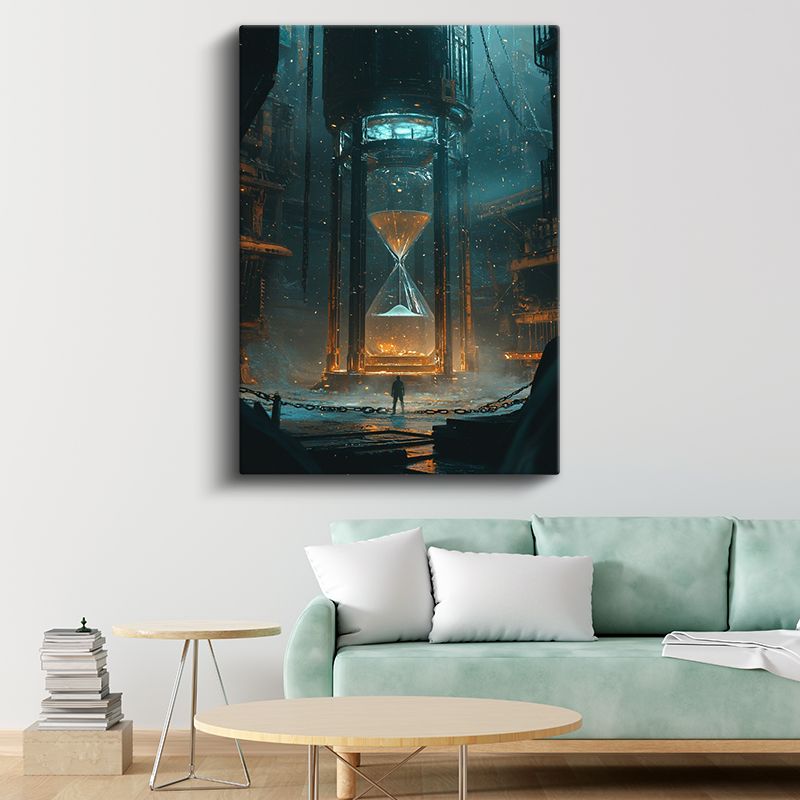 Altın Saatler - Zamanın Akışını İzleyen Yolcu Kanvas Tablo