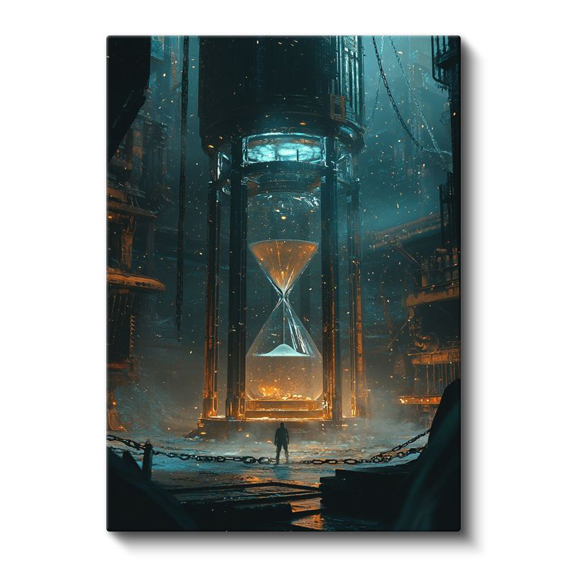 Altın Saatler - Zamanın Akışını İzleyen Yolcu Kanvas Tablo