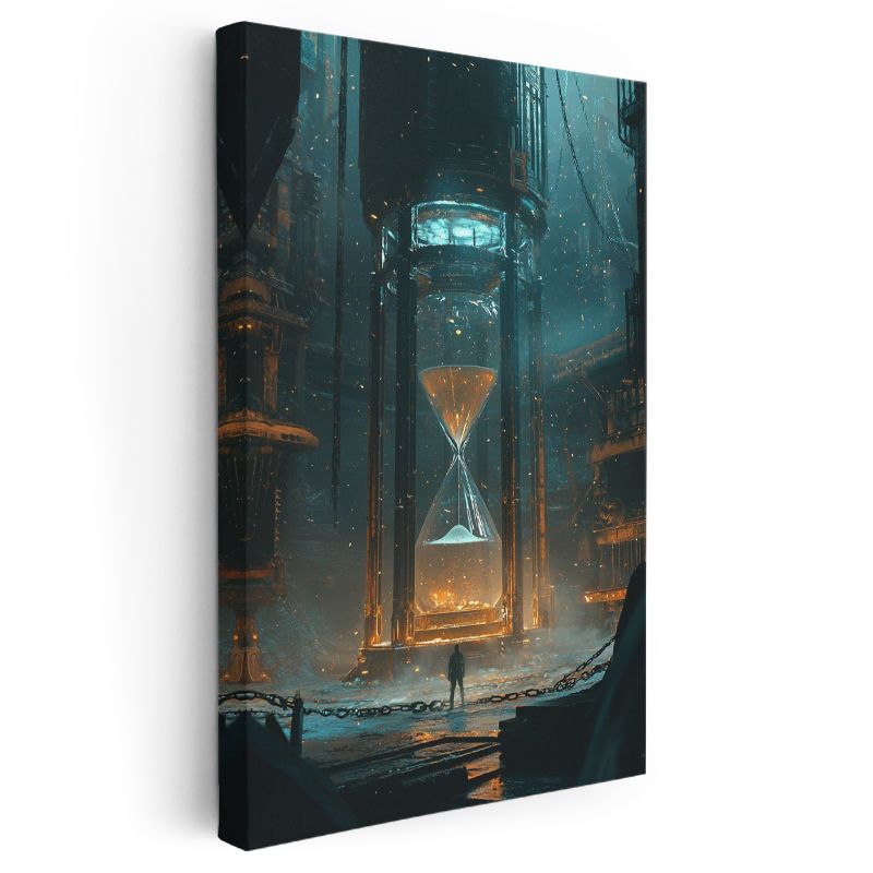 Altın Saatler - Zamanın Akışını İzleyen Yolcu Kanvas Tablo