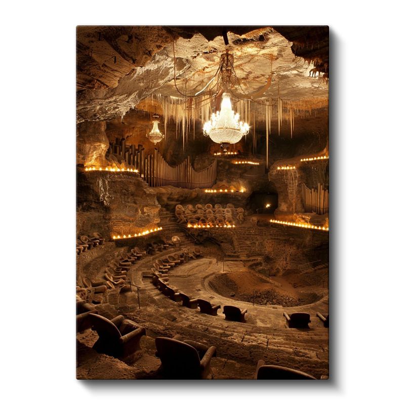 Yeraltı Senfoni - Mağaranın Derinliklerindeki Görkemli Salon Kanvas Tablo