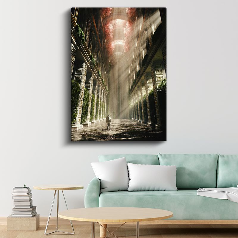 Işık Koridoru - Sonsuzluğa Uzanan Mimari Harika Kanvas Tablo