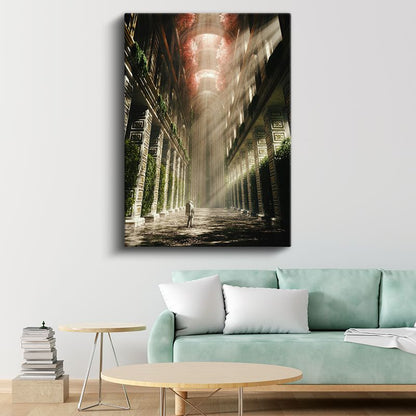 Işık Koridoru - Sonsuzluğa Uzanan Mimari Harika Kanvas Tablo