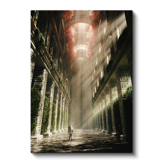 Işık Koridoru - Sonsuzluğa Uzanan Mimari Harika Kanvas Tablo