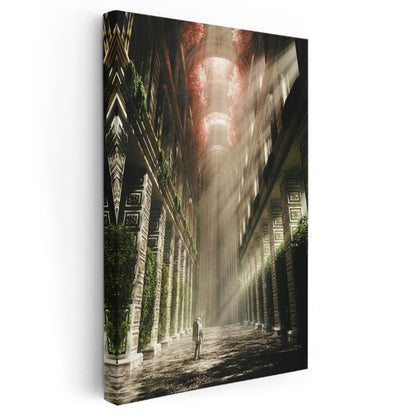 Işık Koridoru - Sonsuzluğa Uzanan Mimari Harika Kanvas Tablo