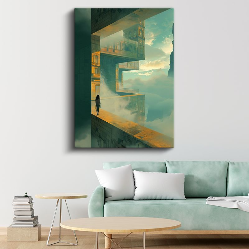 Gökyüzü Mimarisi - Yerçekimine Meydan Okuyan Yapılar Kanvas Tablo