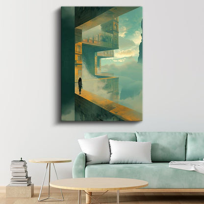 Gökyüzü Mimarisi - Yerçekimine Meydan Okuyan Yapılar Kanvas Tablo