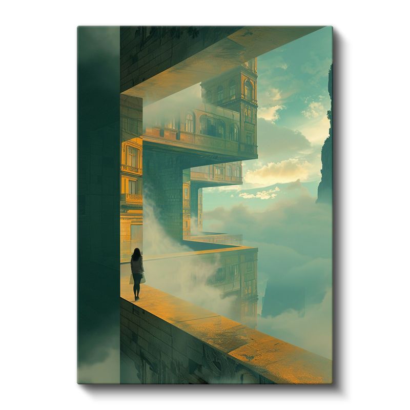 Gökyüzü Mimarisi - Yerçekimine Meydan Okuyan Yapılar Kanvas Tablo