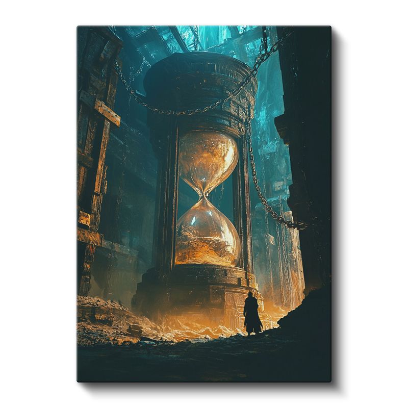 Kadim Zaman - Antik Kum Saatinin Muhafızı Kanvas Tablo