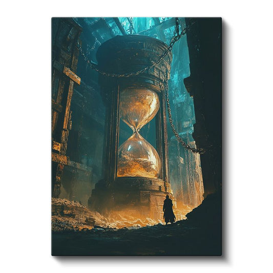 Kadim Zaman - Antik Kum Saatinin Muhafızı Kanvas Tablo