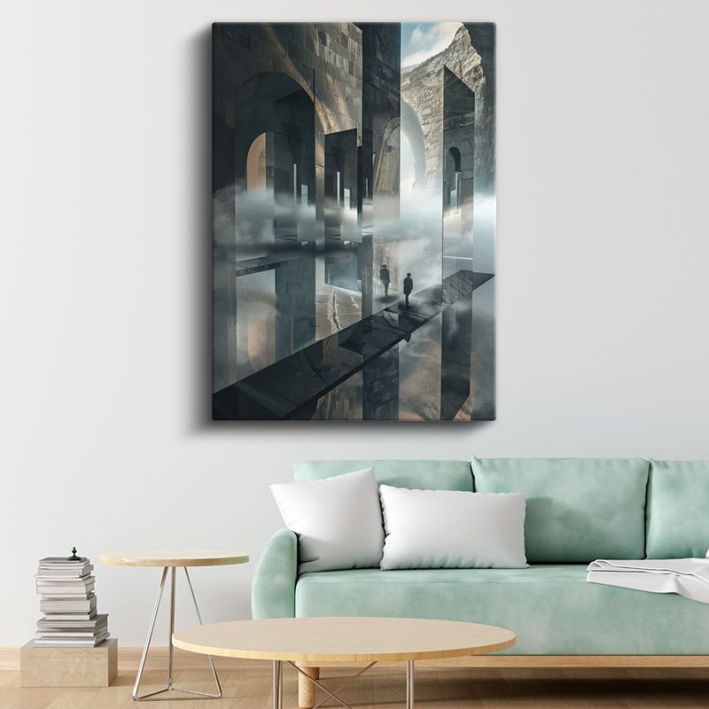 Paralel Mimari - Gerçeküstü Yapıların Gizli Geçitleri Kanvas Tablo