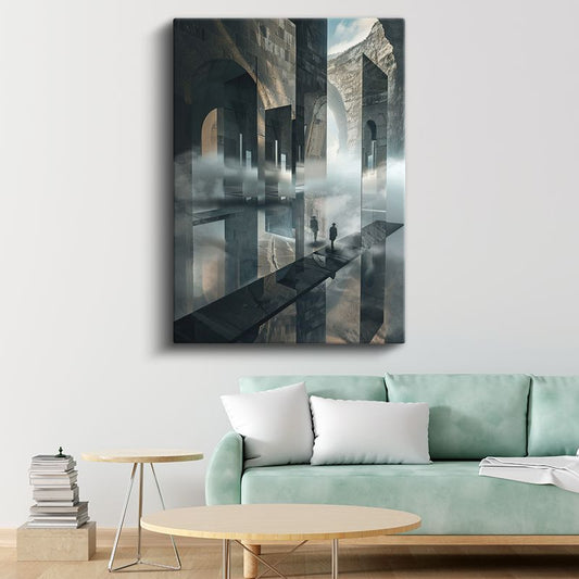 Paralel Mimari - Gerçeküstü Yapıların Gizli Geçitleri Kanvas Tablo