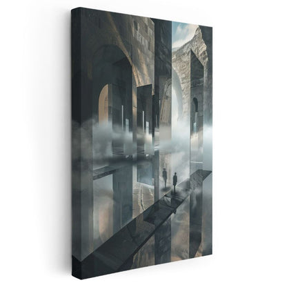 Paralel Mimari - Gerçeküstü Yapıların Gizli Geçitleri Kanvas Tablo