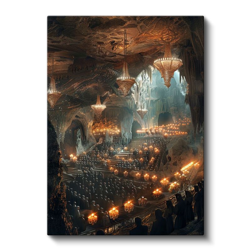 Kristal Salon - Yeraltı Medeniyetinin Gizli Töreni Kanvas Tablo