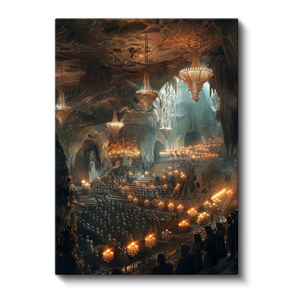 Kristal Salon - Yeraltı Medeniyetinin Gizli Töreni Kanvas Tablo