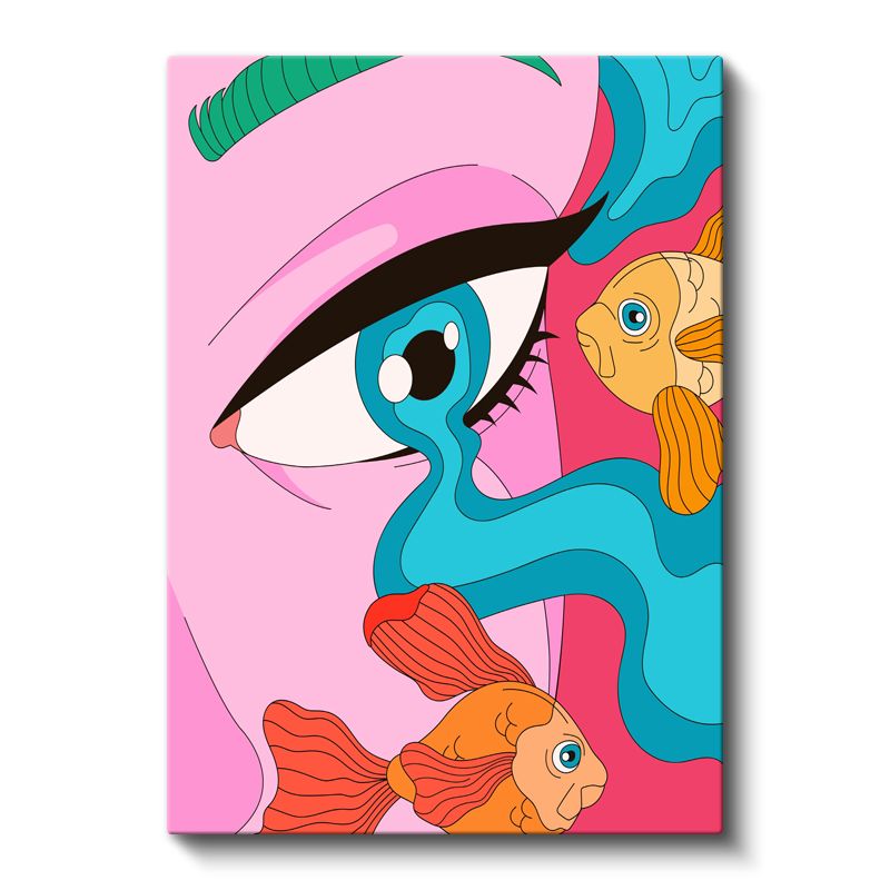 Sıvı Bakış - Gözyaşı Balıklarının Akışı Kanvas Tablo