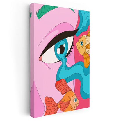 Sıvı Bakış - Gözyaşı Balıklarının Akışı Kanvas Tablo