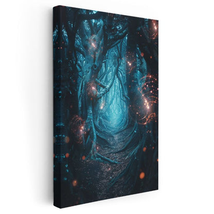 Ruhlar Patikası - Işık Parçacıklarıyla Aydınlanan Gizem Kanvas Tablo
