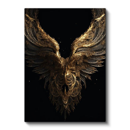Altın Kanatlar - Karanlıkta Parlayan Ruh Kanvas Tablo