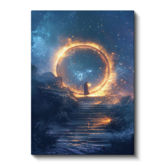 Ateş Portalı - Aydınlığa Giden Yol Kanvas Tablo