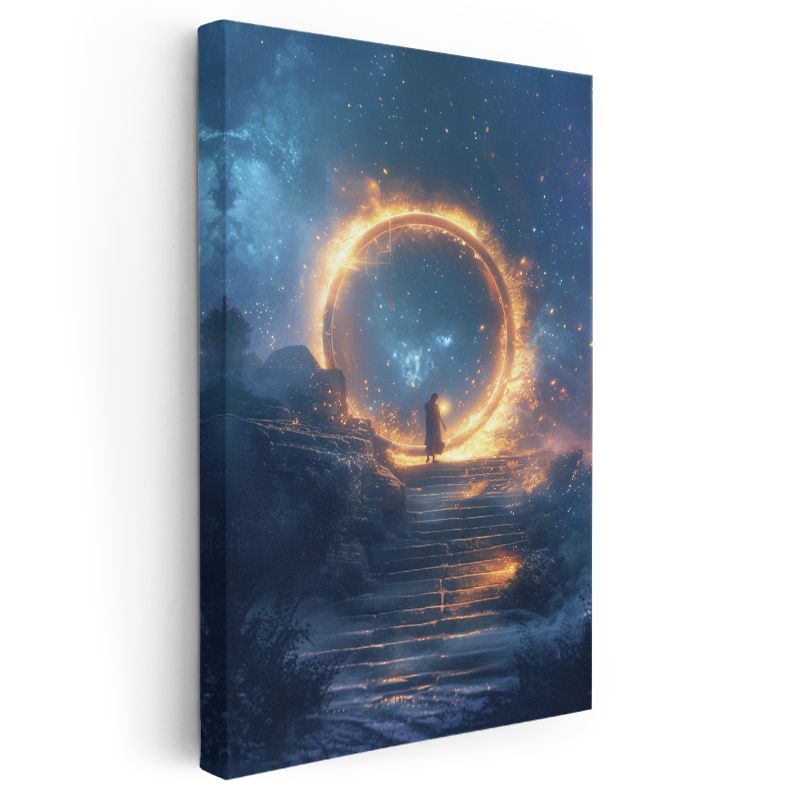 Ateş Portalı - Aydınlığa Giden Yol Kanvas Tablo