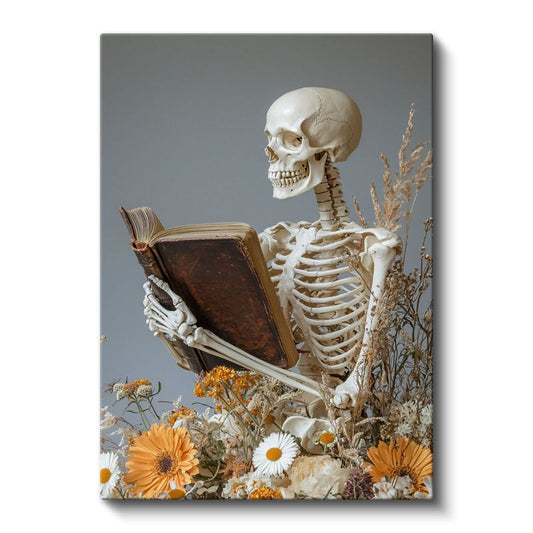 Ölümsüz Okur - Bilgeliğin Çiçekleri Arasında Kanvas Tablo