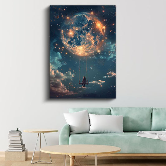 Kozmik Salıncak - Yıldızların Arasında Yolculuk Kanvas Tablo