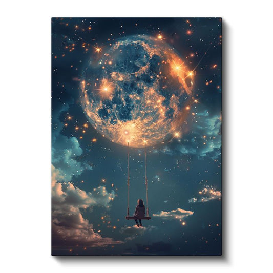 Kozmik Salıncak - Yıldızların Arasında Yolculuk Kanvas Tablo