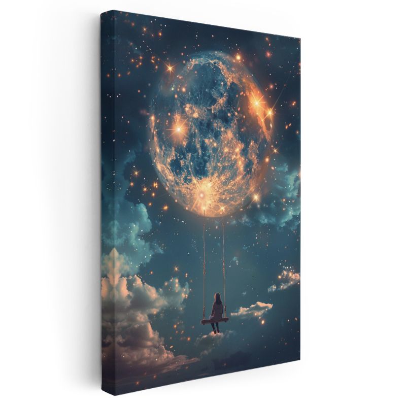 Kozmik Salıncak - Yıldızların Arasında Yolculuk Kanvas Tablo