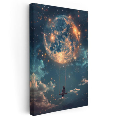 Kozmik Salıncak - Yıldızların Arasında Yolculuk Kanvas Tablo
