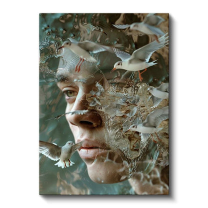 Zihin Kuşları - Düşüncelerin Özgürlüğe Kanat Çırpması Kanvas Tablo