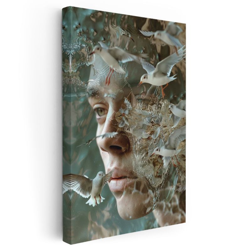 Zihin Kuşları - Düşüncelerin Özgürlüğe Kanat Çırpması Kanvas Tablo