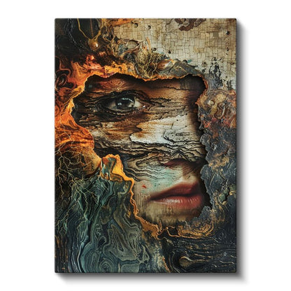 Elementlerin Yüzü - Doğanın Dokusunda Gizlenen Portre Kanvas Tablo