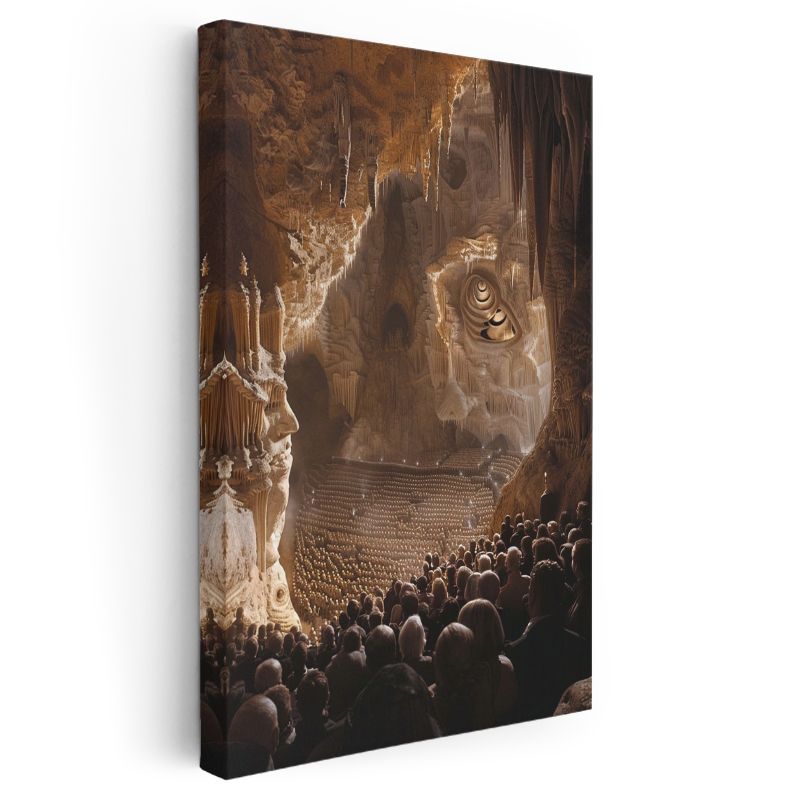 Yeraltı Amfitiyatrosu - Gizli Dünyada Toplanan Kalabalık Kanvas Tablo