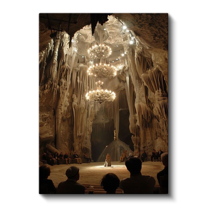 Kristal Sahne - Yeraltı Sarayında Büyülü Gösteri Kanvas Tablo