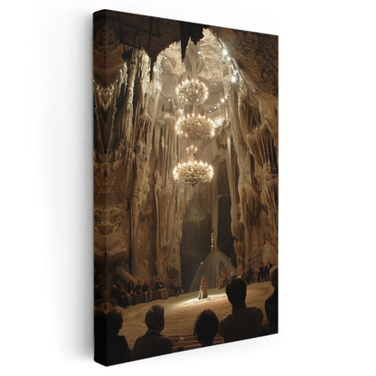 Kristal Sahne - Yeraltı Sarayında Büyülü Gösteri Kanvas Tablo