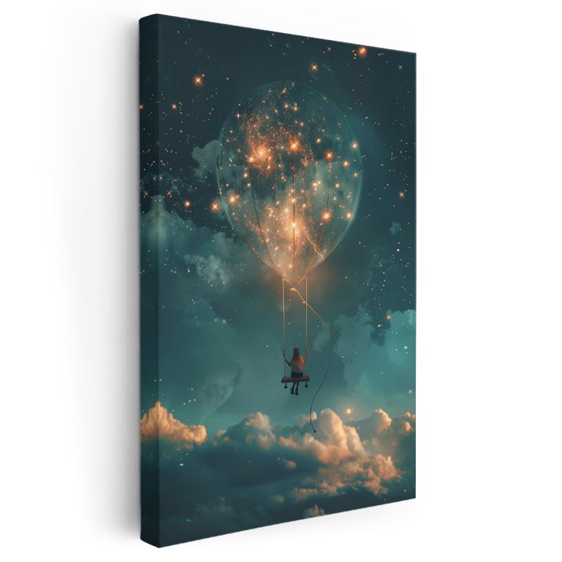 Yıldız Salıncağı - Evrenin Kucağında Sallanan Ruh Kanvas Tablo