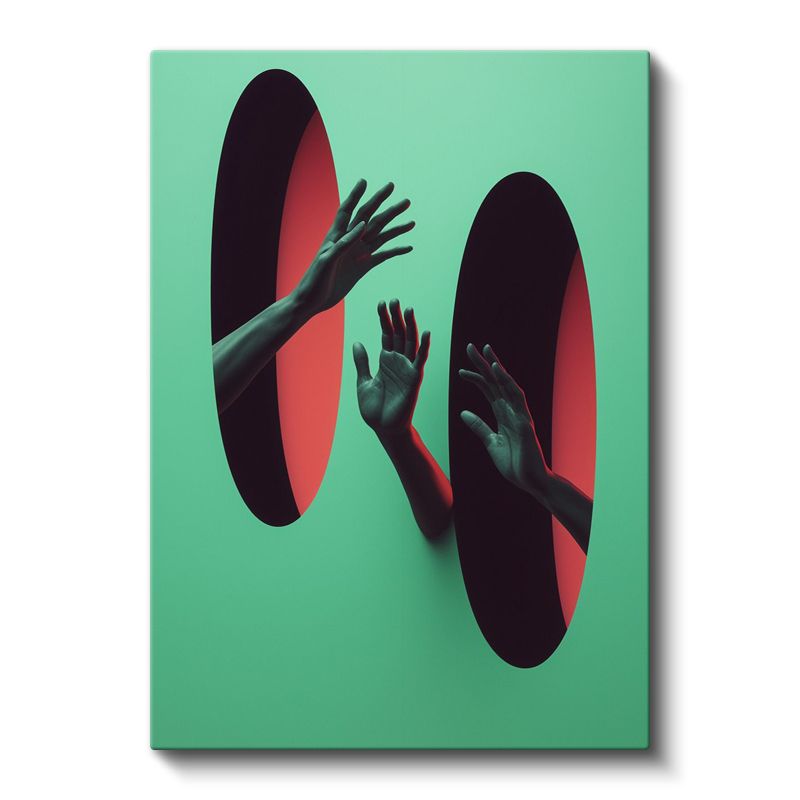 Boyutlar Arası - Paralel Dünyalara Uzanan Eller Kanvas Tablo