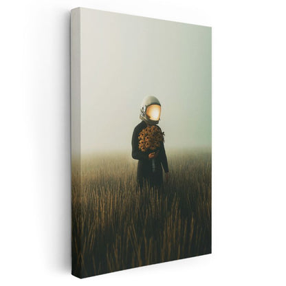 Kozmik Hasat - Buğday Denizindeki Kaşif Kanvas Tablo