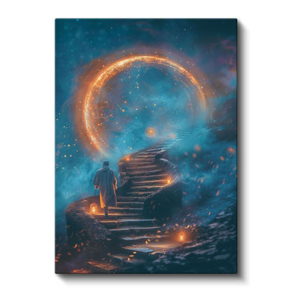 Evrenin Merdiveni - Işık Çemberine Yolculuk Kanvas Tablo