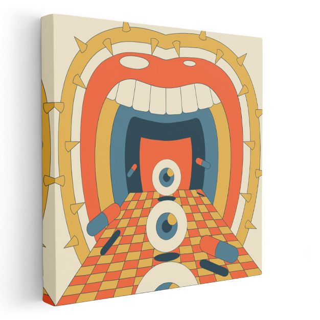 Bilinçaltı Kapısı - Göz Tünelindeki Yolculuk Kanvas Tablo