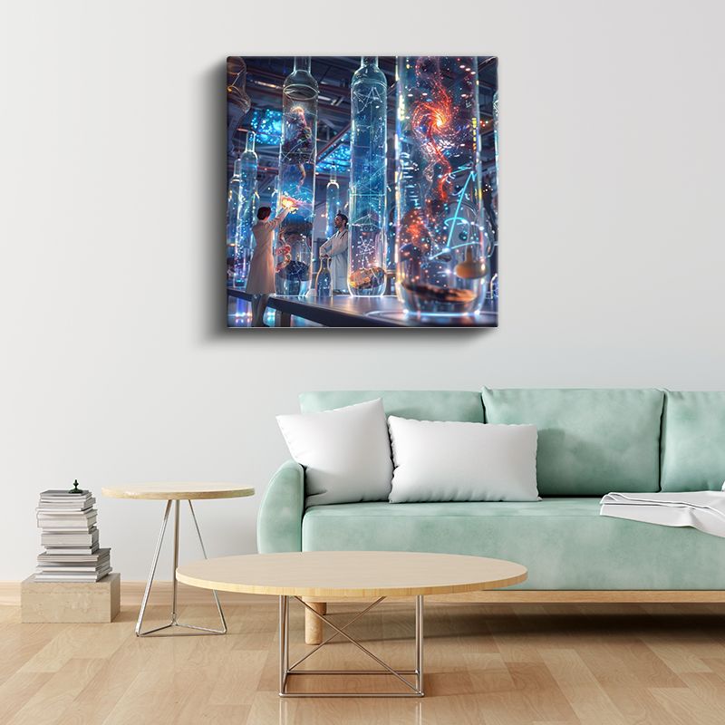 Evren Koleksiyonu - Şişelerde Saklanan Galaksiler Kanvas Tablo