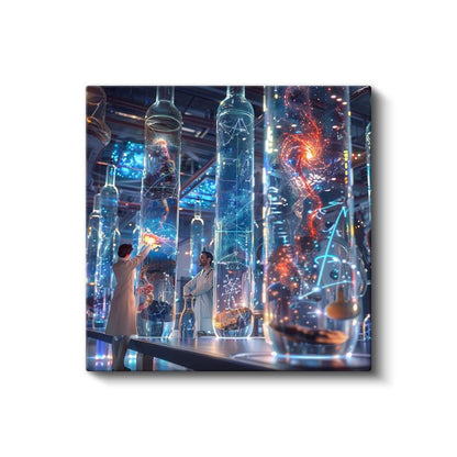Evren Koleksiyonu - Şişelerde Saklanan Galaksiler Kanvas Tablo