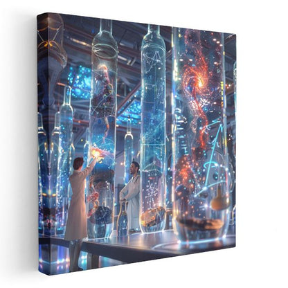 Evren Koleksiyonu - Şişelerde Saklanan Galaksiler Kanvas Tablo