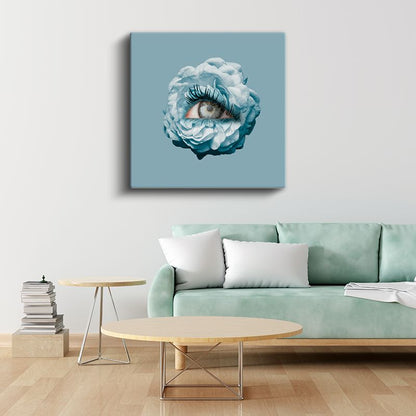 Çiçek Gözü - Mavi Düşlerin Bakışı Kanvas Tablo