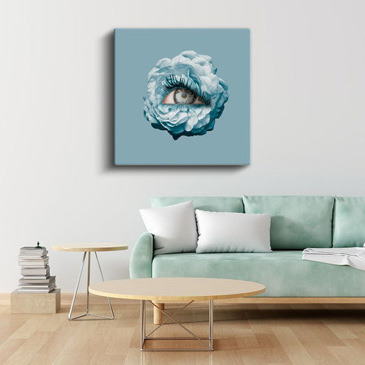 Çiçek Gözü - Mavi Düşlerin Bakışı Kanvas Tablo