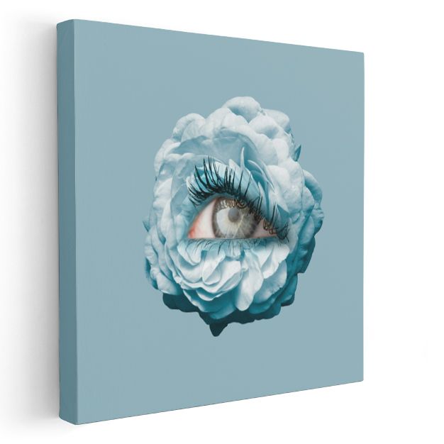 Çiçek Gözü - Mavi Düşlerin Bakışı Kanvas Tablo