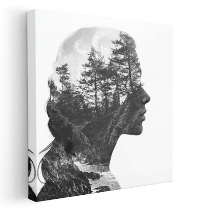 Zihin Ormanı - Düşüncelerin Doğayla Bütünleşmesi Kanvas Tablo