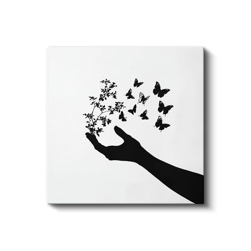 Özgürlüğün Dokunuşu - Kelebeklere Dönüşen Hayaller Kanvas Tablo