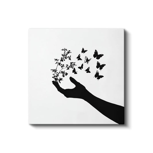 Özgürlüğün Dokunuşu - Kelebeklere Dönüşen Hayaller Kanvas Tablo