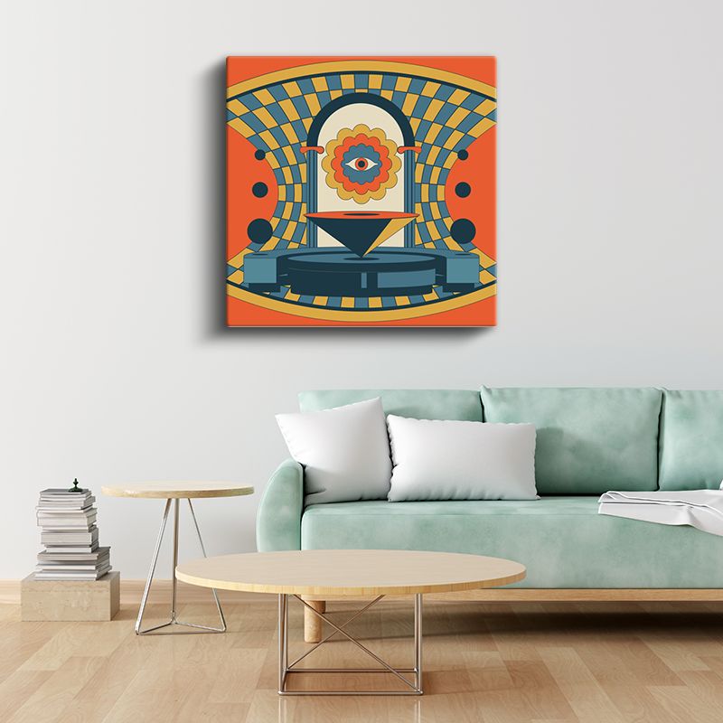 Hipnotik Bakış - Geometrik Evrenin Merkezi Kanvas Tablo